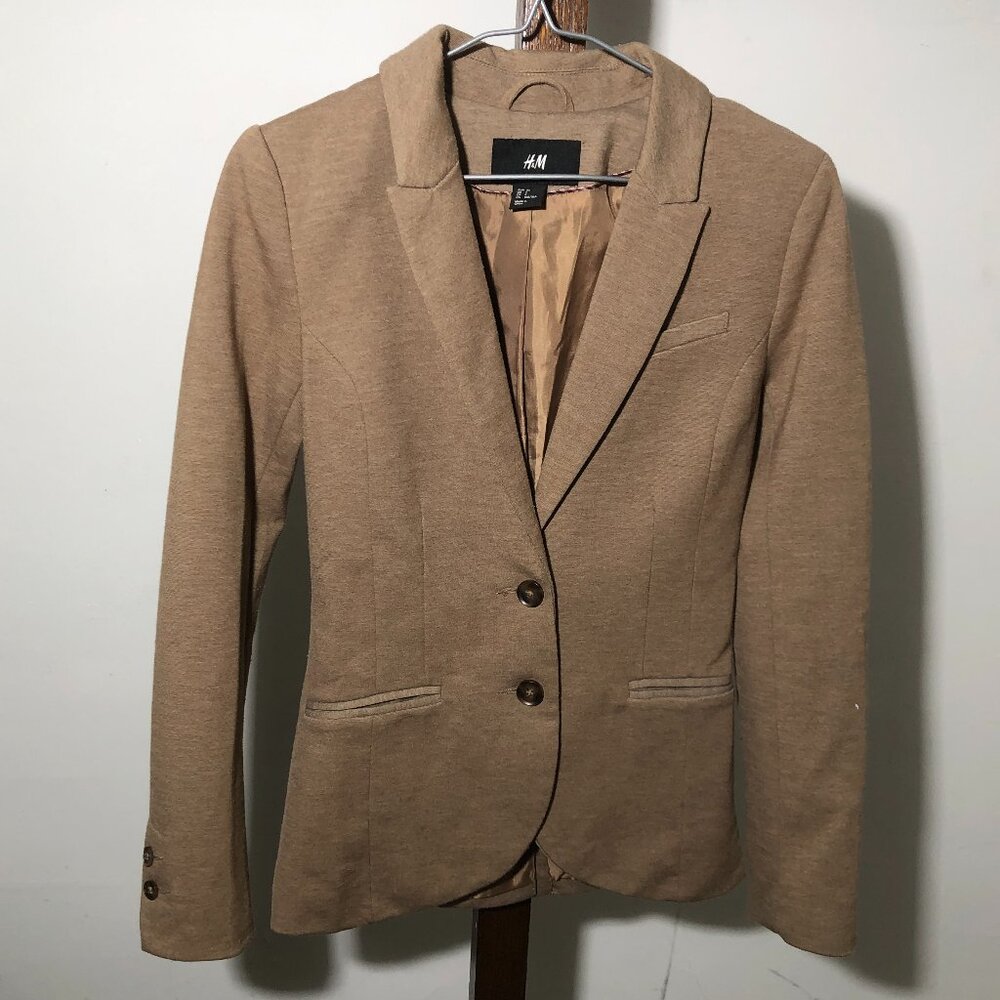 H&M brown fitted blazer - Size 2
